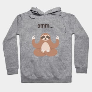 Cute sloth sitting lotus yoga pose. Funny sloth meditate Hoodie